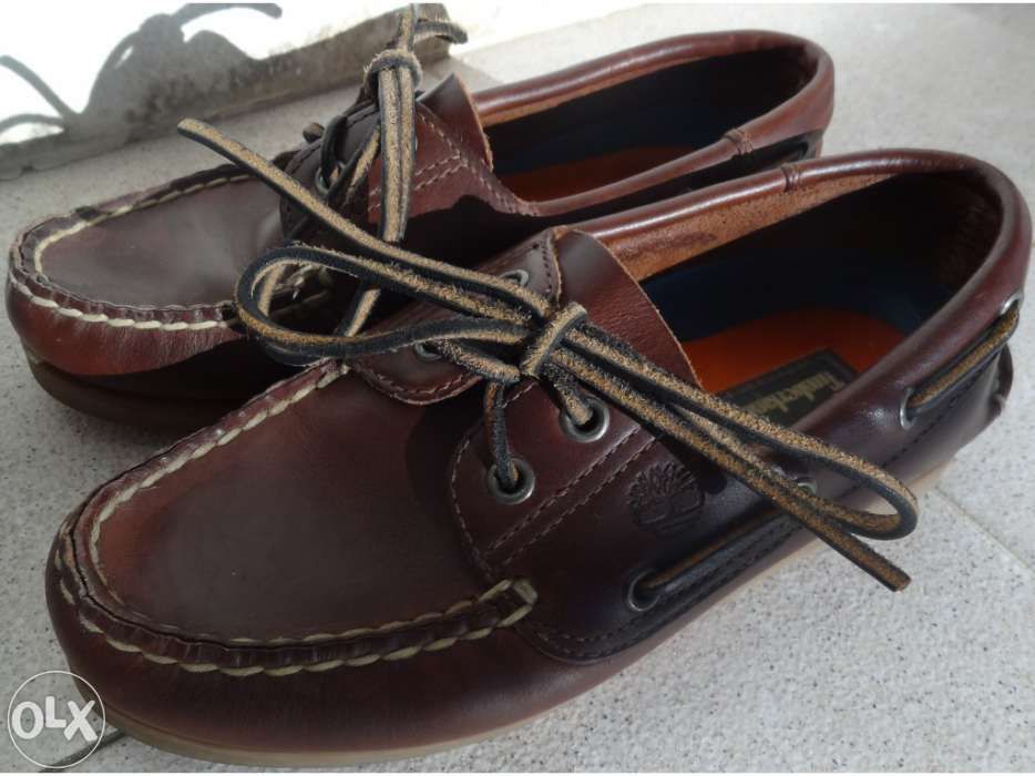 Sapatos de vela mocassins Timberland ( 34 ) Unisexo Laranjeiro E Feijó • OLX Portugal